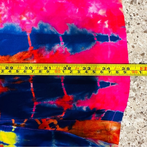 Multi Tie Dye Long Skirt, Boho Maxi Skirts Elastic Waist Women Large India.C182 - Picture 9 of 11